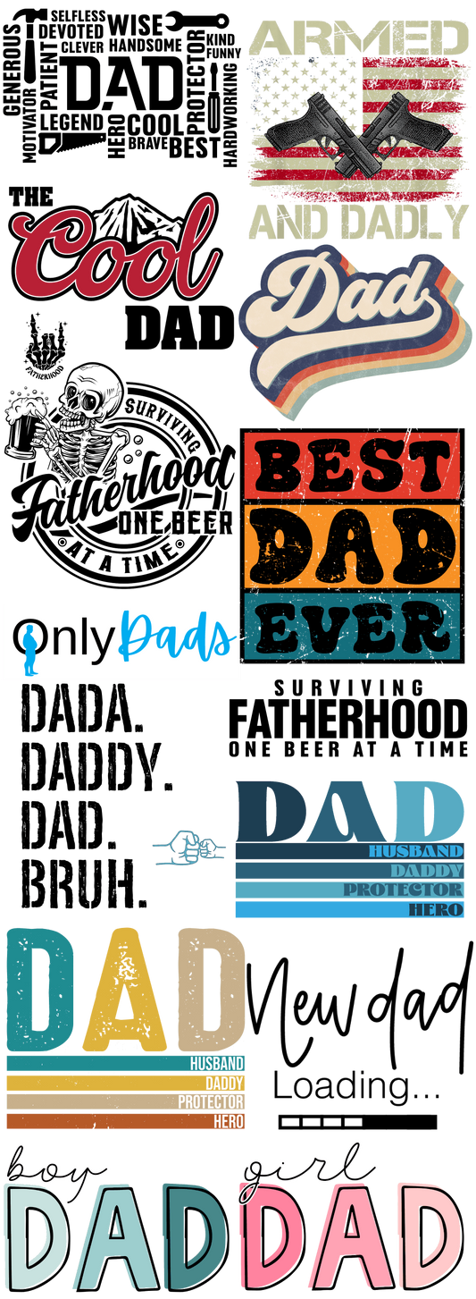 Dad DTF 60" Ready to Ship Gang Sheet