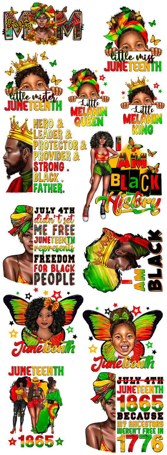 Juneteenth I DTF 60" Ready to Ship Gang Sheet